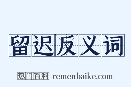 留迟反义词是什么意思的图片